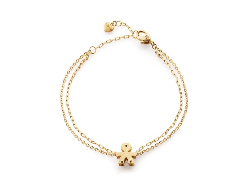 Le Bebé I Mini Bracelet in Yellow Gold with Baby Boy and Diamond