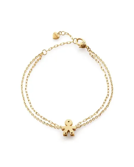 Bracciale Le Bebé I Mini in Oro Giallo con Bimbo e Diamante