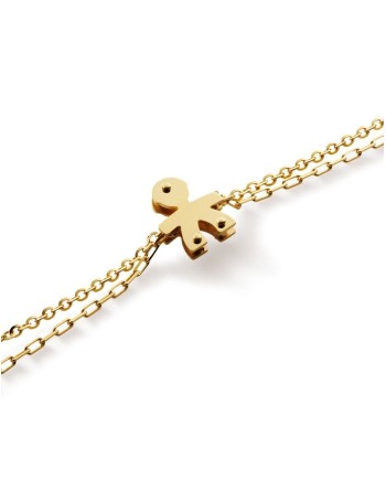 Bracelet Le Bebé I Mini en Or Jaune avec Bébé Garçon et Diamant