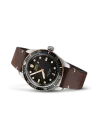 Oris Divers Sixty-Five Watch with Black Dial and Leather Strap