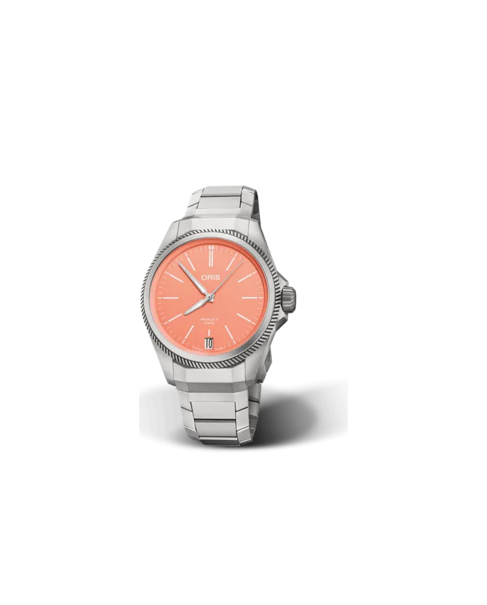 Oris ProPilot X 400 watch in Titanium with Pink dial