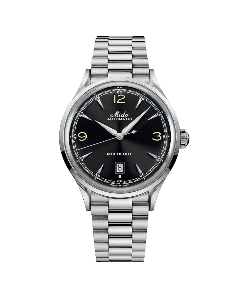 Orologio Mido Multifort Powermind Nero con Cinturino in Acciaio