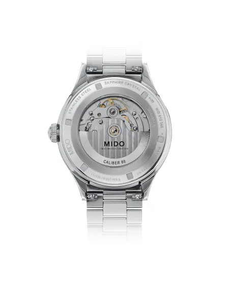 Mido Multifort Powermind Black Watch with Steel Strap