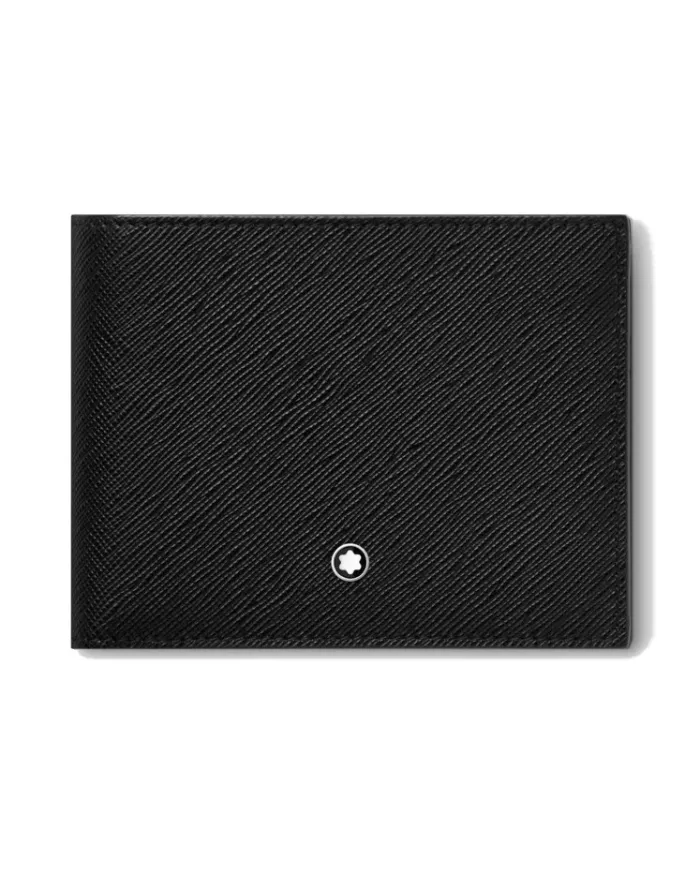 Portafoglio Montblanc Sartorial in Pelle Nera a 8 Scomparti e 2 Tasche Trasparenti