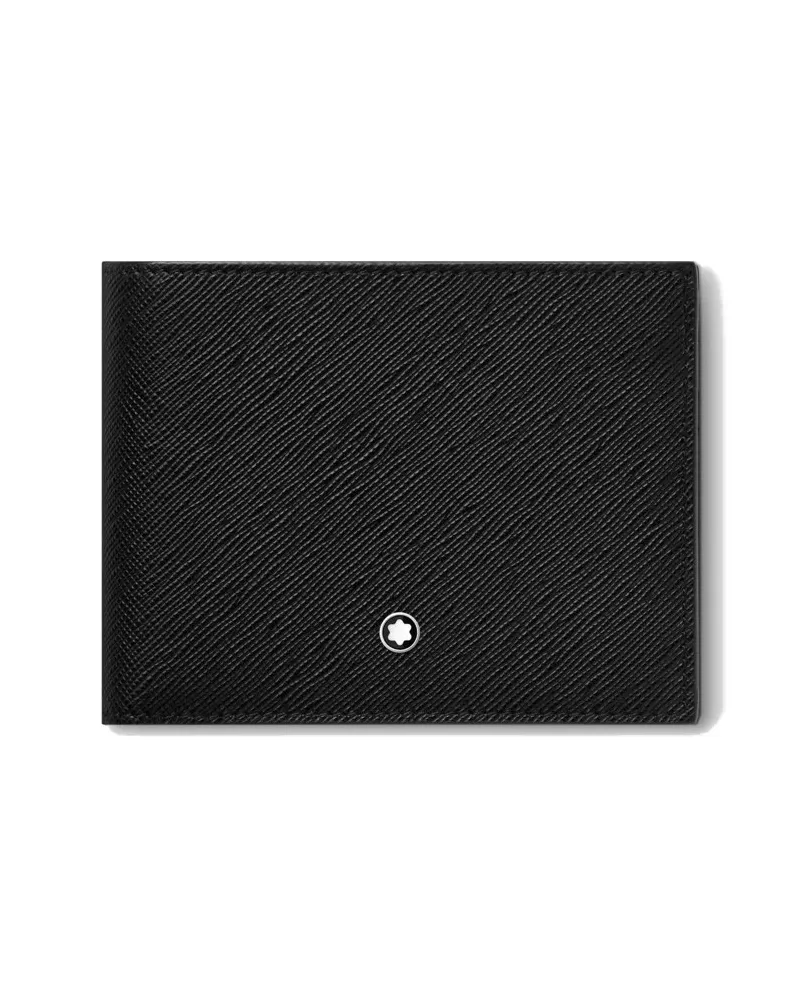 Montblanc Sartorial Wallet in Black Leather with 8 Compartments and 2 Transparent Pockets