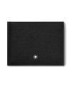 Portafoglio Montblanc Sartorial in Pelle Nera a 8 Scomparti e 2 Tasche Trasparenti