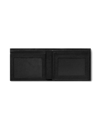 Montblanc Sartorial Wallet in Black Leather with 8 Compartments and 2 Transparent Pockets