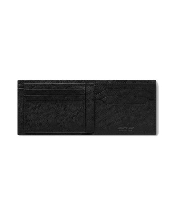 Portafoglio Montblanc Sartorial in Pelle Nera a 8 Scomparti e 2 Tasche Trasparenti