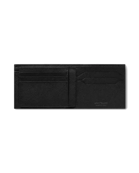 Montblanc Sartorial Wallet in Black Leather with 8 Compartments and 2 Transparent Pockets