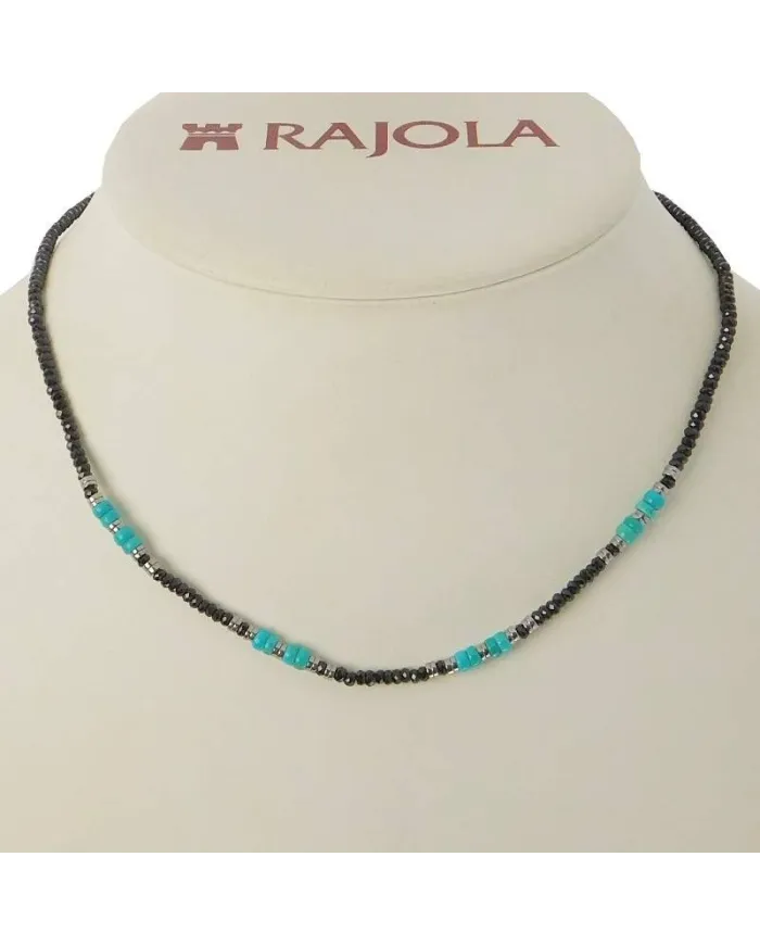 Collana Lunga Rajola Andrea con Spinelli ed Ematite