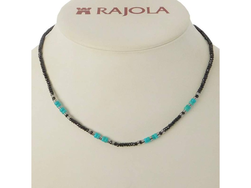 Rajola Andrea Long Necklace with Spinels and Hematite