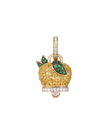 Pendentif Chantecler Lemon Campanella Medium en or avec saphirs, tzavorites et diamants