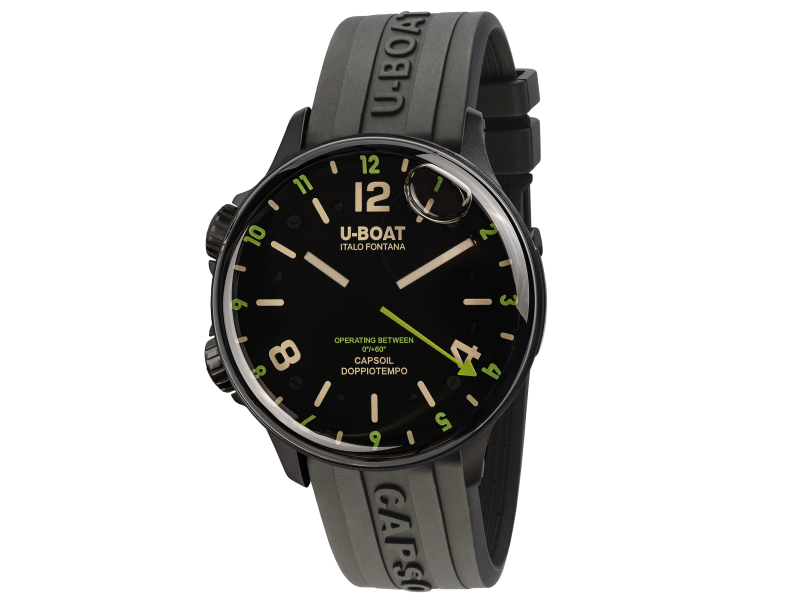 U-Boat Capsoil Double Time 45 mm DLC Green Reahut watch
