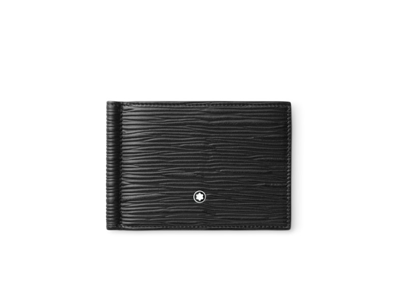 Montblanc Meisterstück 4810 Wallet 6 Compartments in Black Leather with Money Clip