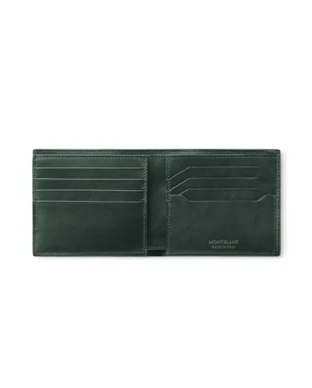 Montblanc Meisterstuck 4810 Wallet in Green Leather with 8 Compartments