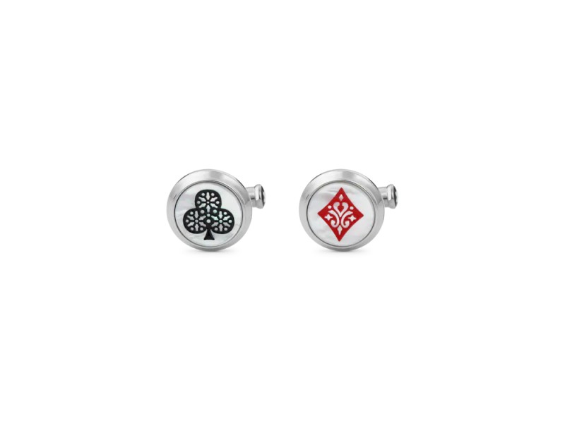 Montblanc Meisterstuck Cufflinks "Around the World in Eighty Days" Ace of Spades and Ace of Hearts