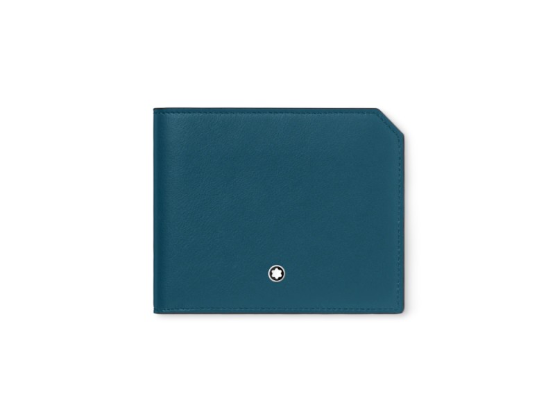 Montblanc Meisterstück Selection Soft Wallet 6 Compartments in Teal Green Leather