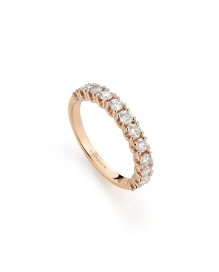 Bague d'éternité Buonocore en or rose avec diamants
