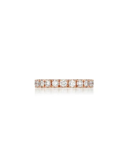 Bague d'éternité Buonocore en or rose avec diamants