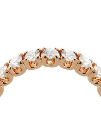 Bague d'éternité Buonocore en or rose avec diamants