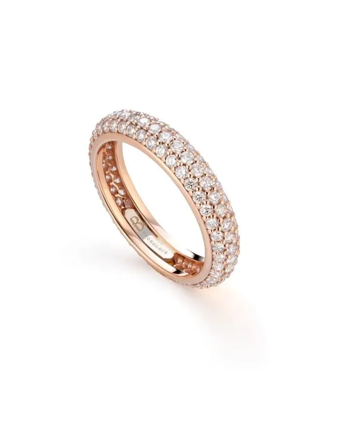 Anello Fedina Buonocore Eternity 5.0 in Oro Rosa con Diamanti