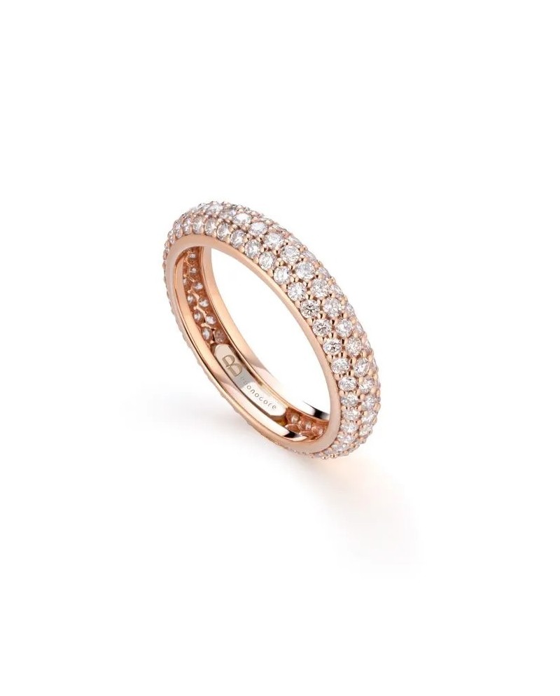 Anello Fedina Buonocore Eternity 5.0 in Oro Rosa con Diamanti