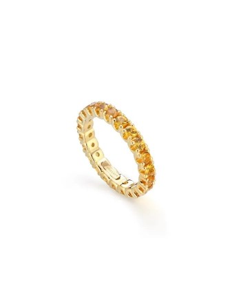 Anello Buonocore Eternity in Oro Giallo con Zaffiri Gialli