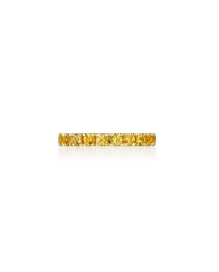 Anello Buonocore Eternity in Oro Giallo con Zaffiri Gialli
