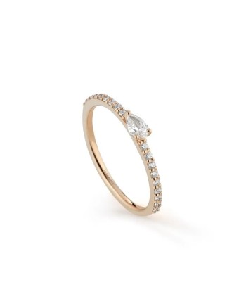 Buonocore Playful Ring in Rose Gold with Diamonds and Drop Diamond