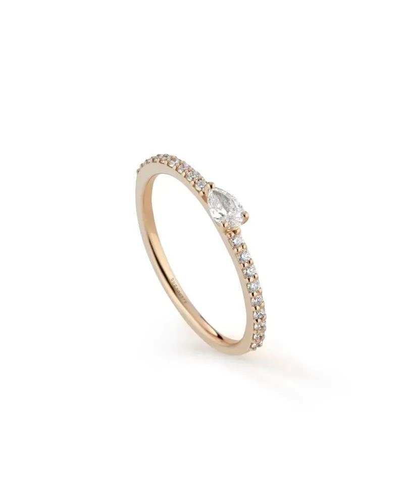 Buonocore Playful Ring in Rose Gold with Diamonds and Drop Diamond