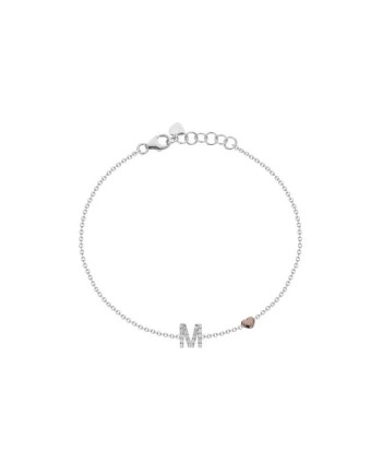 Bracciale Buonocore You Are in Oro Bianco con Diamanti Lettera M