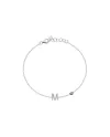 Bracciale Buonocore You Are in Oro Bianco con Diamanti Lettera M