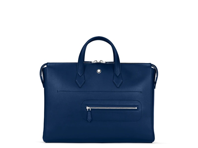 Montblanc Meisterstuck Selection Soft Briefcase in Blue Leather