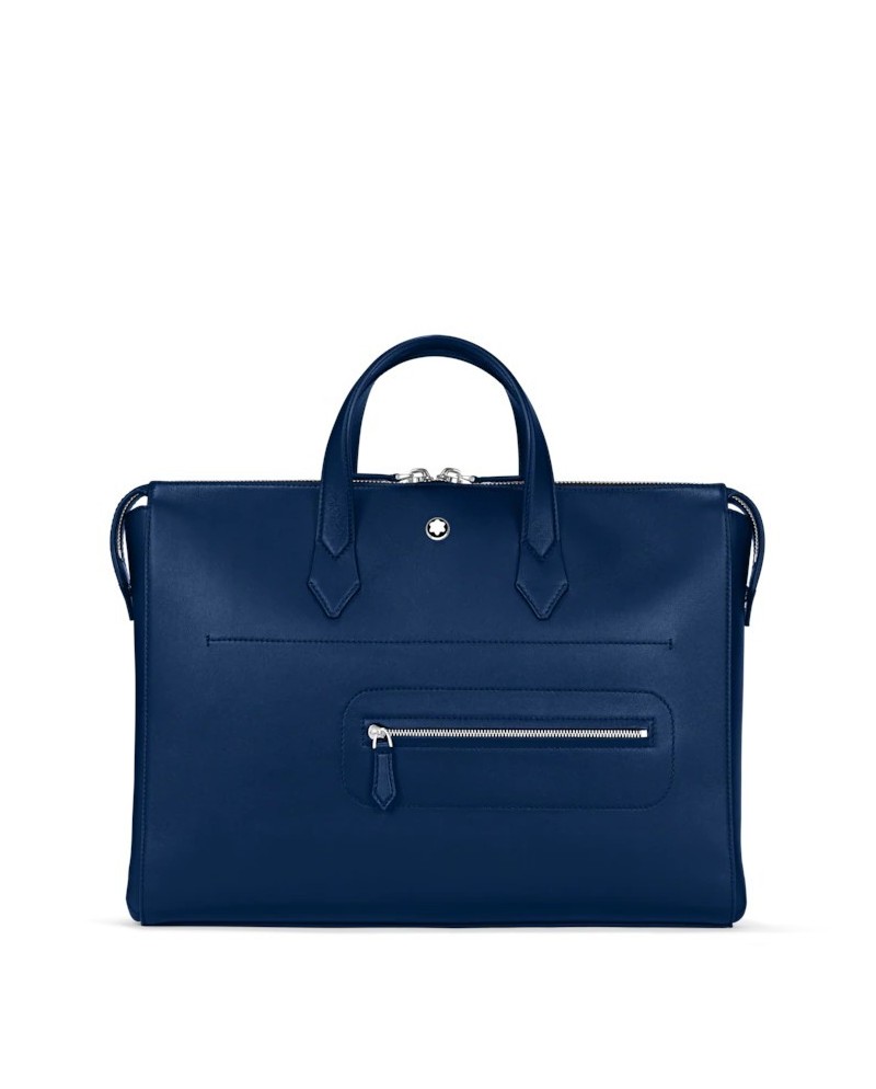 Montblanc Meisterstuck Selection Soft Briefcase in Blue Leather