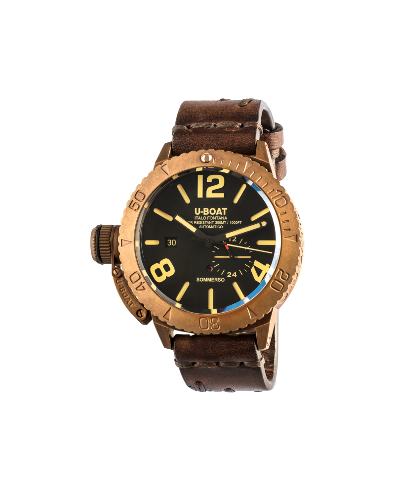 Montre U-Boat submergée 46 mm avec boîtier en bronze