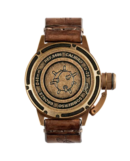 Montre U-Boat submergée 46 mm avec boîtier en bronze