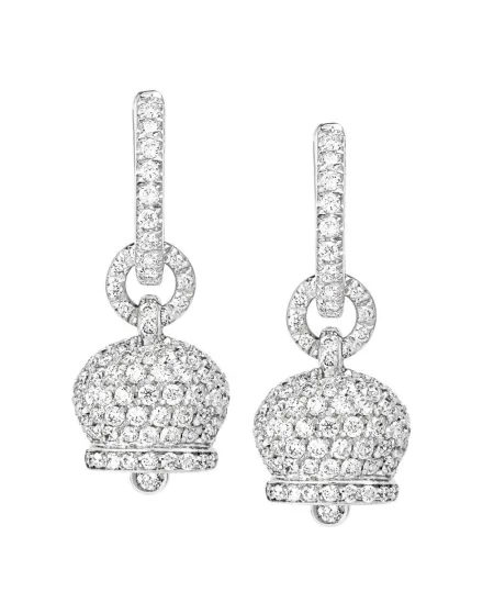 Chantecler Capri Campanelle earrings in white gold and pave diamonds