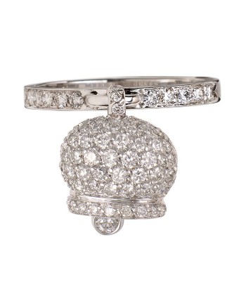 Bague pendentif Chantecler Capri Campanella en or blanc et diamants