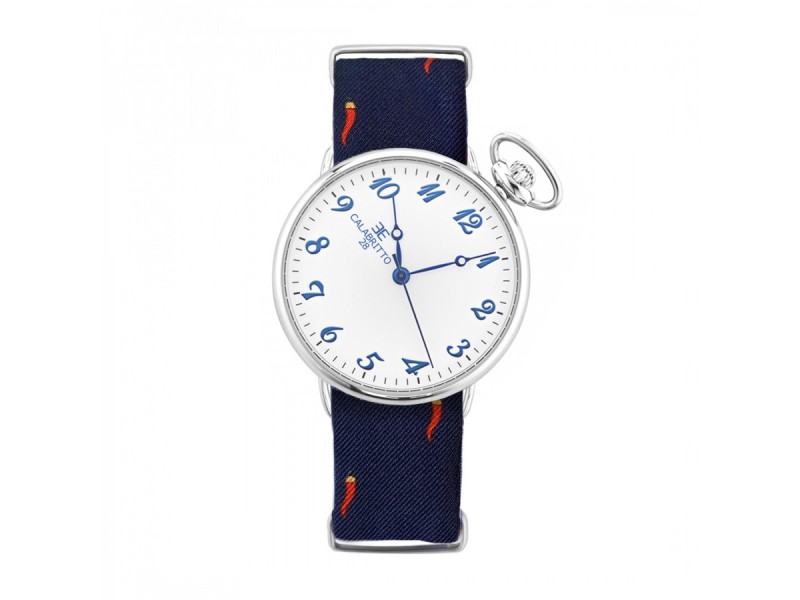 Calabritto28 40 mm Delgado Blue watch