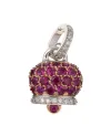 Chantecler Capri ciondolo Campanella in oro rosa bianco diamanti e rubini