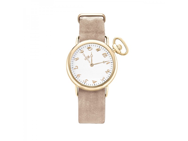 Calabritto28 Watch 32 mm Gold Satin Nude