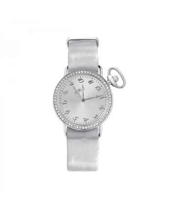 Calabritto28 Montre 32 mm Argent Argent Satiné avec Zircons