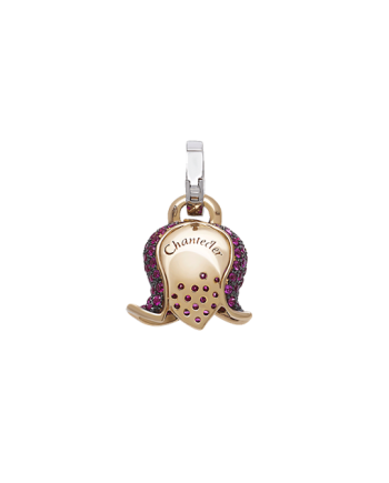 Pendentif Chantecler Campanella Bougainvillea Medium en Or Rose avec Diamants et Saphirs