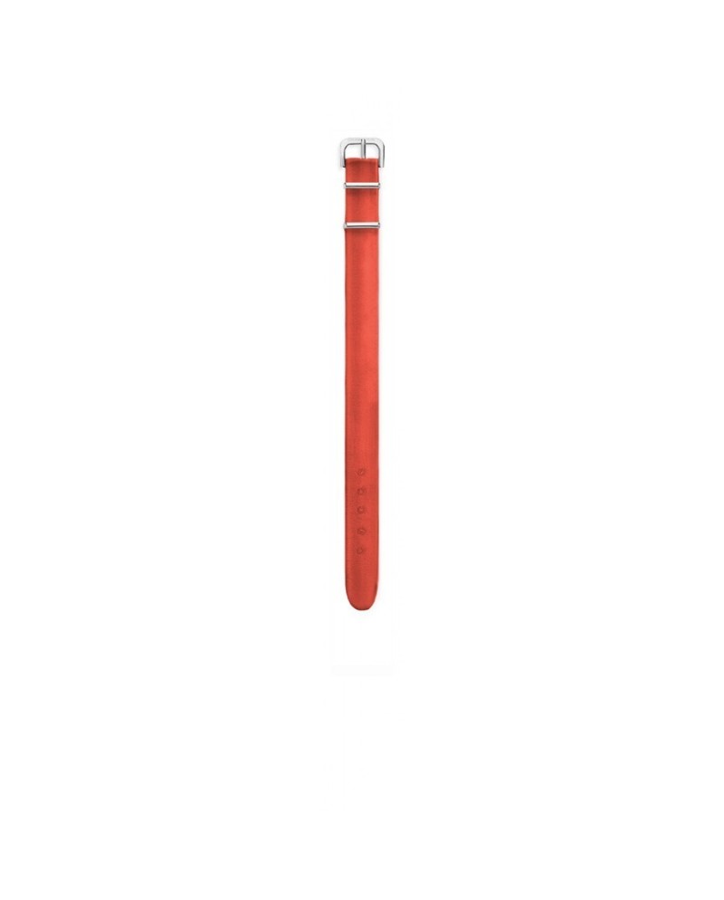 Calabritto28 Coral Red Satin Strap 16 mm