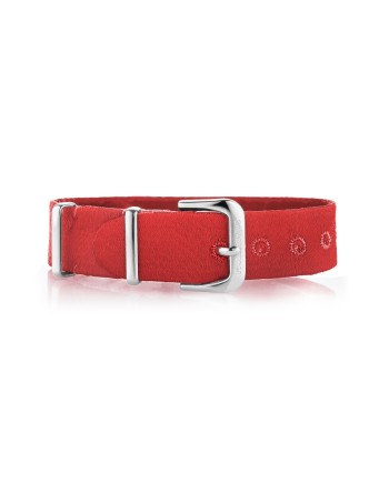 Calabritto28 Coral Red Satin Strap 16 mm