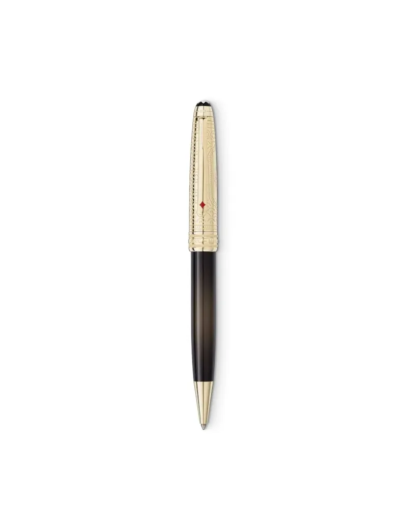 Stylo Montblanc Leonardo - Encre Noire, Corps Métal - Vintage Et D'occasion, Fabriqué En Allemagne