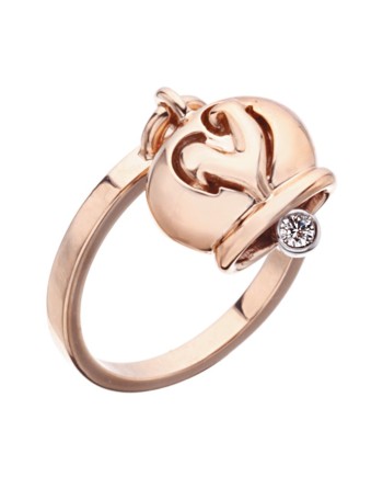 Chantecler Capri anello Campanella in oro rosa e diamanti