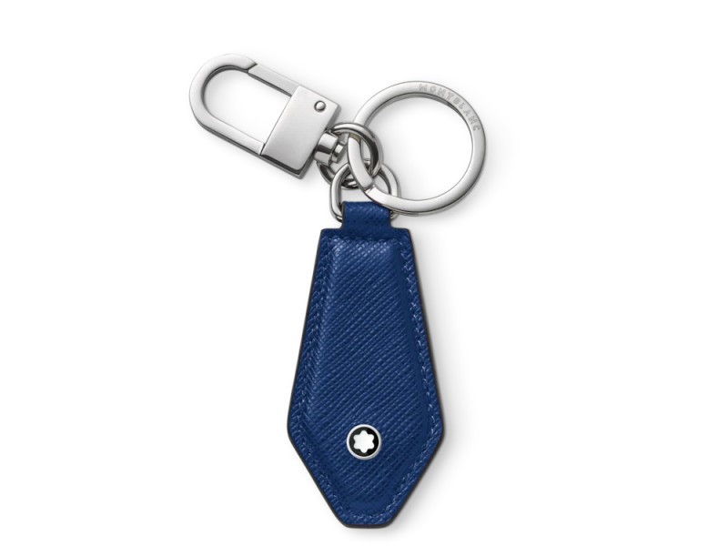 Montblanc Sartorial Key Ring in Blue Leather