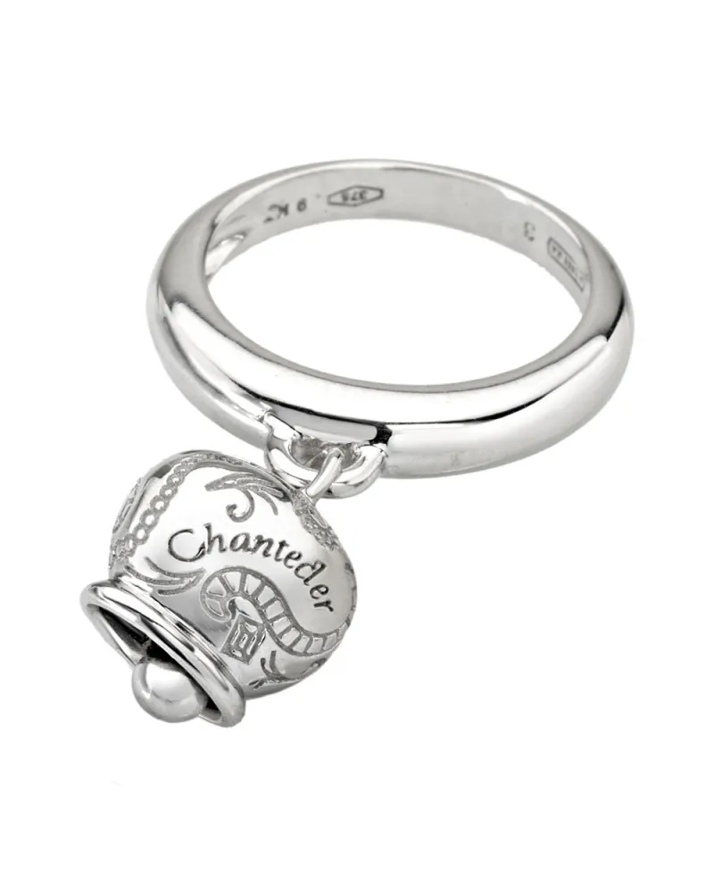 Bague Chantecler Capri en or blanc avec petit grelot en or