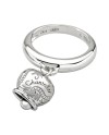 Chantecler Capri white gold ring with small gold bell